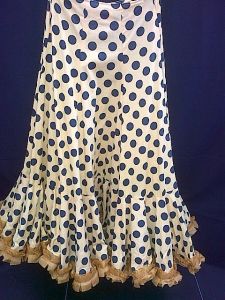 Adult Female Costumes to Hire - Yellow & black polka dot skirt